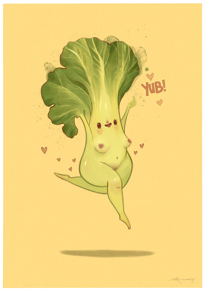 Yub! Bok Choy Beauty - A5 Print
