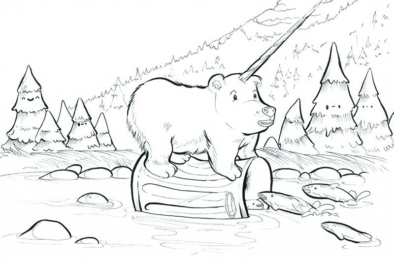 Can it Narwhal? PDF Colouring Book