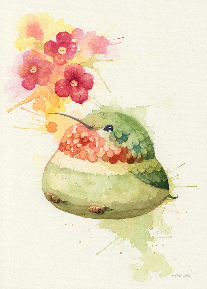 Flight of the Humming-borb Print