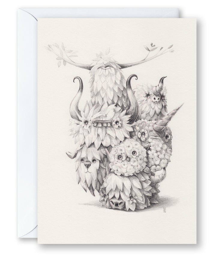 Leafy Critter Stack - Greeting Card