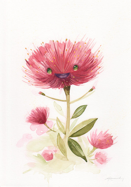 Garry the Pohutukawa Flower - Print