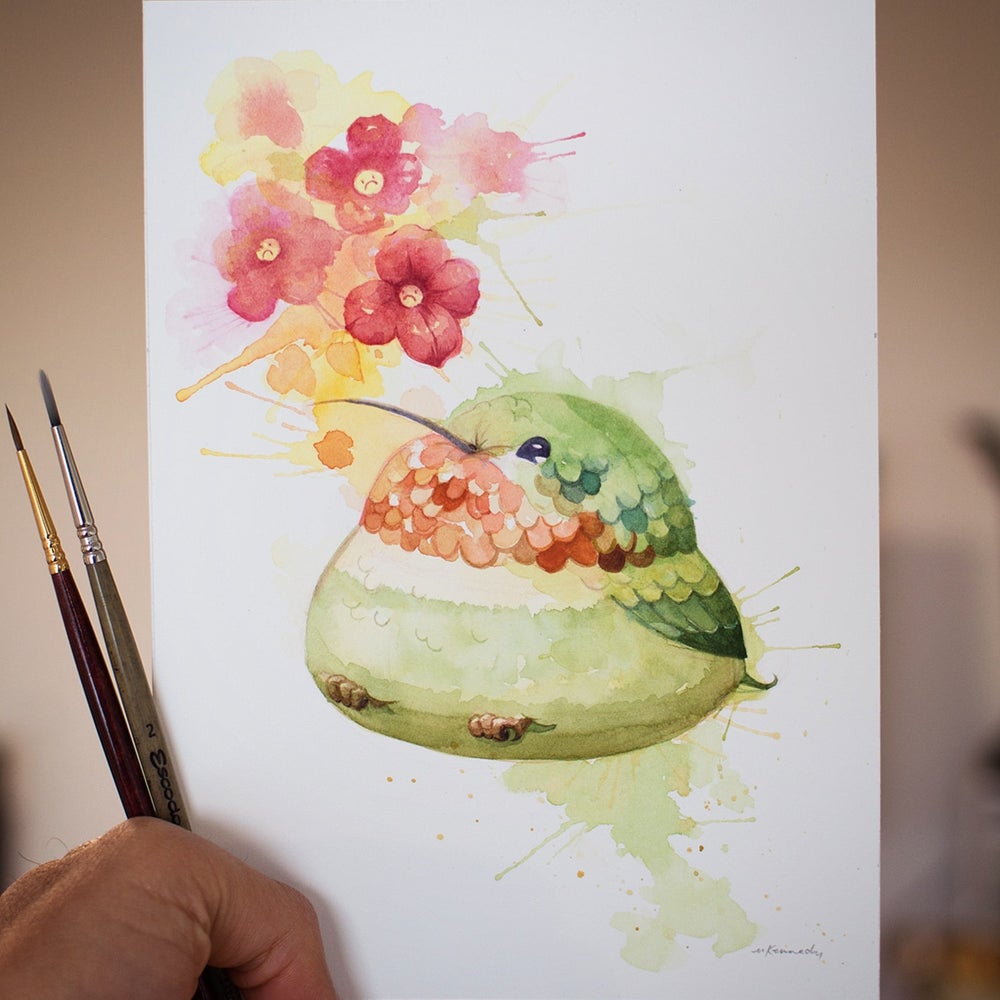 Flight of the Humming-borb Print