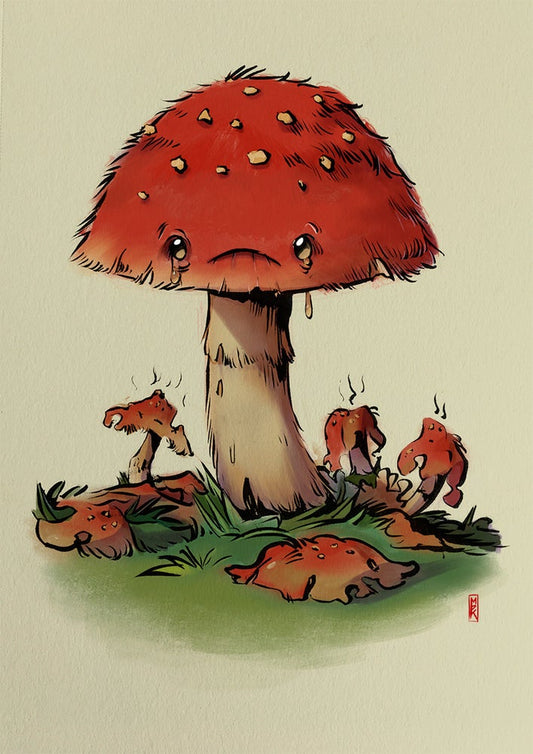 The Saddest Mushroom Fine Art Print