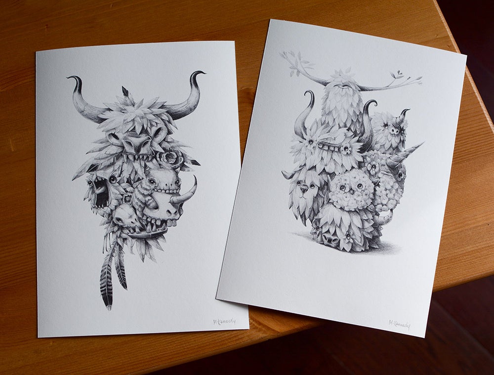 Leafy Critters & Teefy Skullz Twin Print Pack!