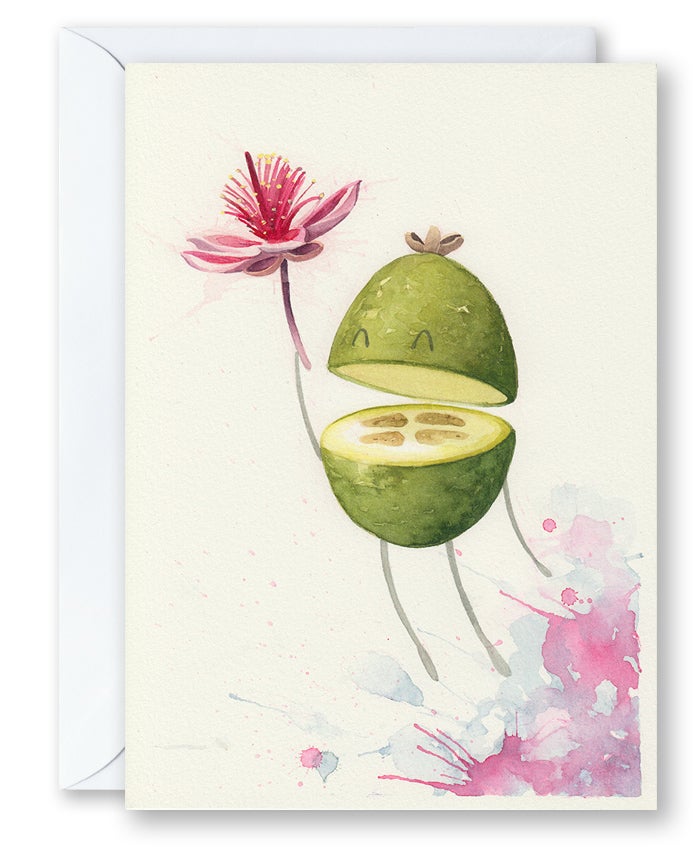 Feijoa Power Greeting Card