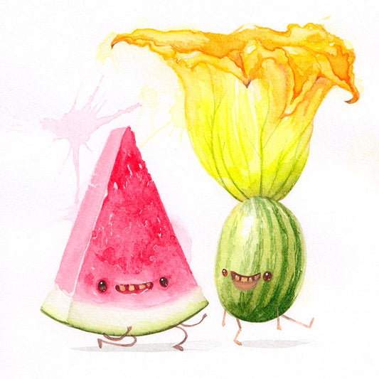 Melon & Zucchini Party Print
